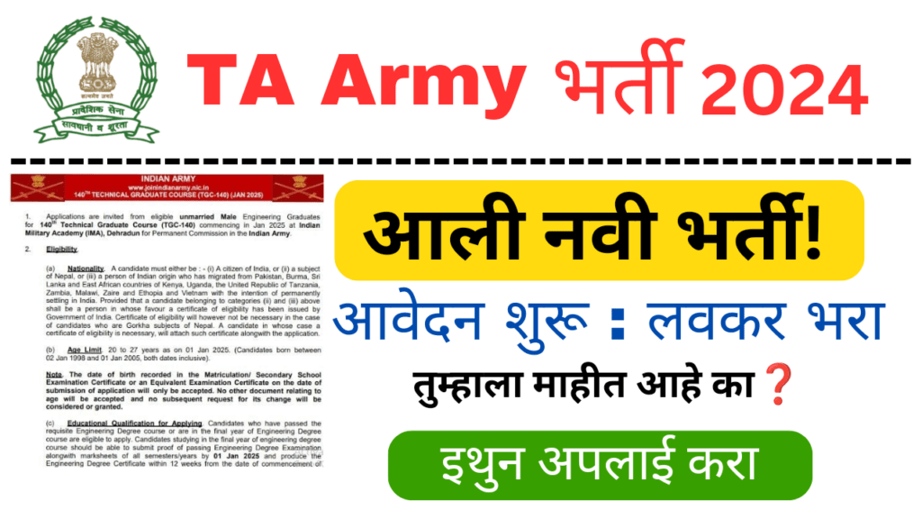 TA Army Bharti 2024: Complete You're Dream